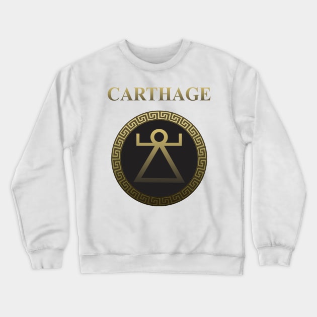 Ancient Carthage Sacred Band Shield Crewneck Sweatshirt by AgemaApparel